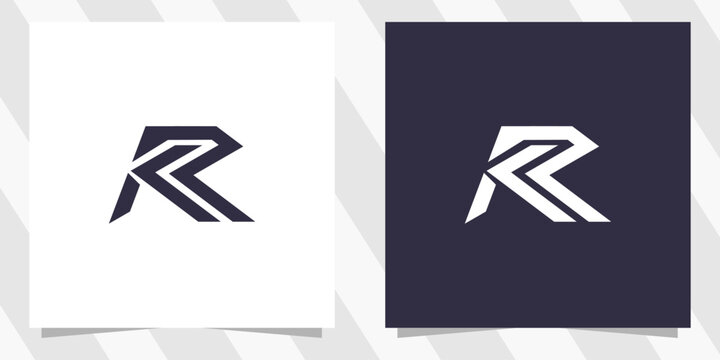 letter kr rk logo design