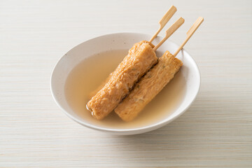 Odeng - Korean fish cake skewer in soup