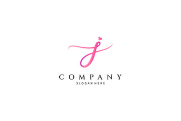 j letter logo with simple luxury style