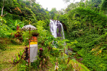 Golden valley waterfall in Bali, Indonesia	