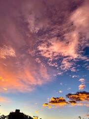 sunset in the mountains