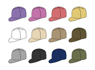 キャップのイラストセット