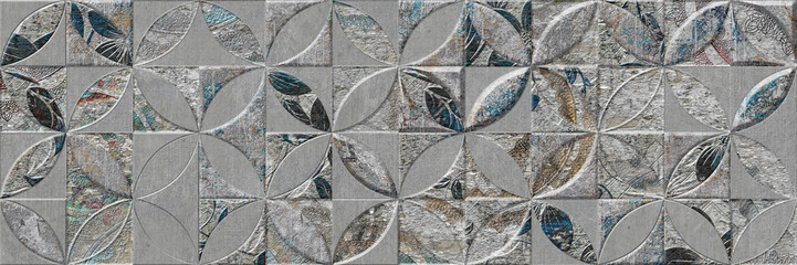 Fototapeta premium decorative 3d wallpaper background, geometric graphic design, digital interior wall, ceramic , carpet, cover, panel, mobile.
