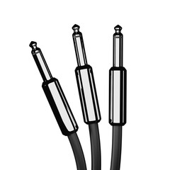 cables isolated on white background , 3d render
