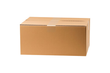 Cardboard box isolated on white background with clipping path