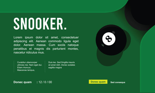Great simple snooker ball and table background design for any media	