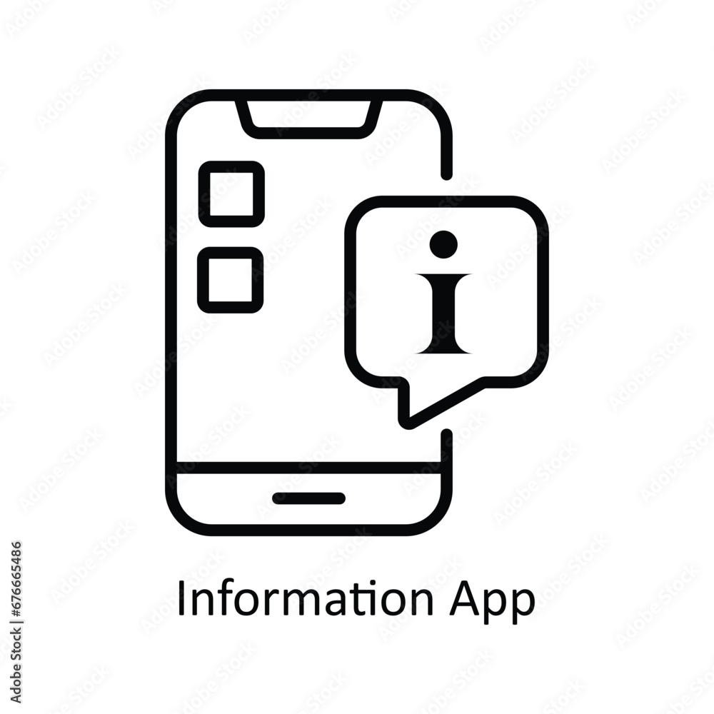 Poster information app vector outline icon design illustration. business and management symbol on white bac