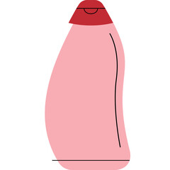 Minimalist Flat Style Body Lotion Bottle PNG Transparent Background