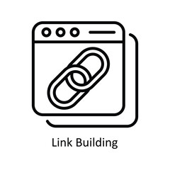 Link Building vector outline Icon Design illustration. Business And Management Symbol on White background EPS 10 File