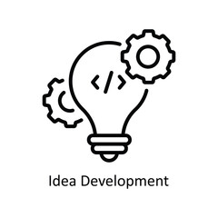 Idea Development vector outline Icon Design illustration. Business And Management Symbol on White background EPS 10 File