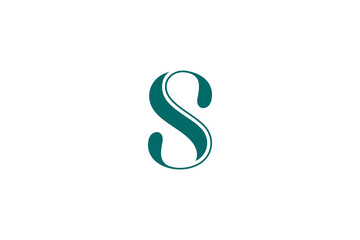 letter S simple minimalist logo vector