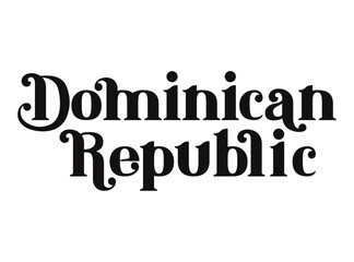 dominican republic country lettering