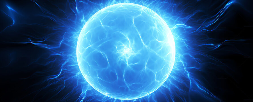 electric sphere concept, AI generated