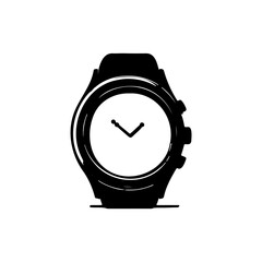 Smartwatch Icon hand draw black colour father day logo symbol perfect. - obrazy, fototapety, plakaty