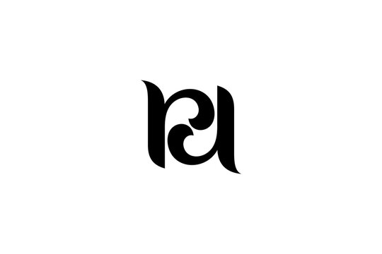 R, D, RD black monogram logo vector