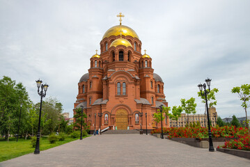 St. Alexander Nevsky Cathedral on a summer day. Volgograd, Russia