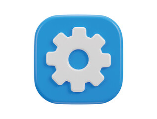 3d cogwheel gear settings icon vector illustration