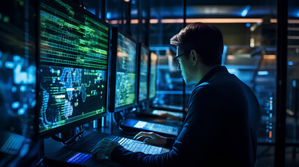a person monitors the cryptocurrency market using modern technologies
