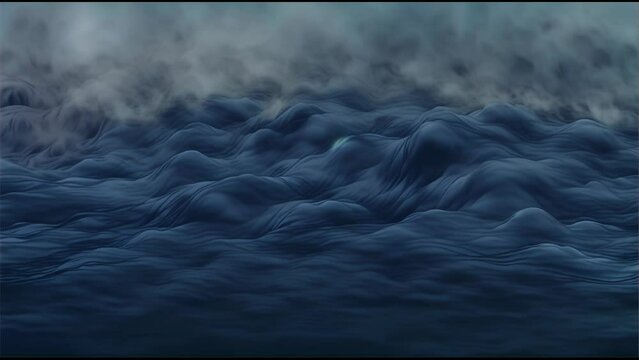 A minimalist abstract animation of duotone fluid undulating and pouring slowly 