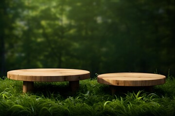 Fototapeta premium wooden table and chairs