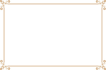 Elements of ornate vintage frames. Gold on white classic calligraphy swirls, floral motifs. Design print for greeting cards, wedding invitations, restaurant menu, royal certificates. Set 65