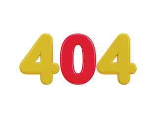 3d 404 not found icon vector illustration