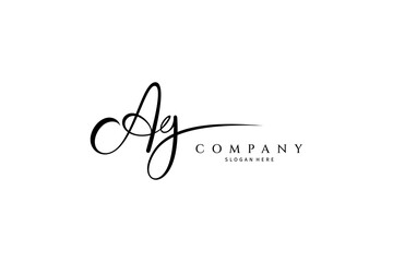 Monogram AG logo in black and white signature design style