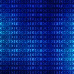 Fototapeta na wymiar Binary Code Background, Digital Abstract technology background, flowing number one and zero text in binary code format in technology background. Internet Big data Concept