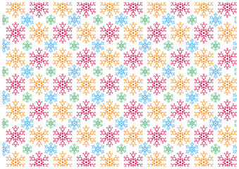 カラフルな雪の結晶の背景