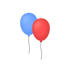 3d Realistic Balloon vector Illustration