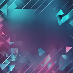  abstract background for design. Geometric shapes .Triangles, squares, stripes, lines. Color gradient. Modern, futuristic. Light dark shades. Web banner.