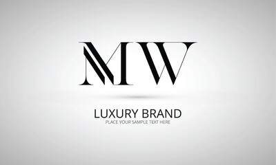 MW M mw initial logo | initial based abstract modern minimal creative logo, vector template image. luxury logotype logo, real estate homie logo. typography logo. initials logo
