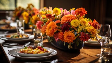 Thanksgiving Celebration Traditional Dinner Table , Wallpaper Pictures, Background Hd