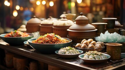 Vintage Tone Blur Image Food Stall , Wallpaper Pictures, Background Hd