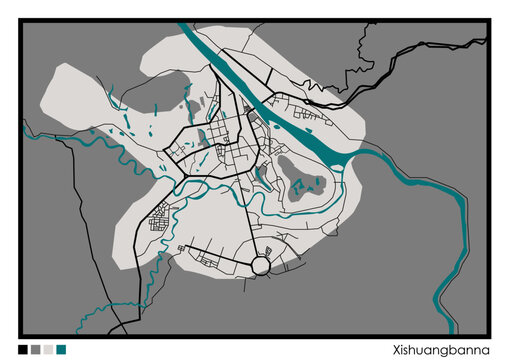 Xishuangbanna map