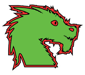 Ancient Dragon In The Colors Of TheWelsh Flag