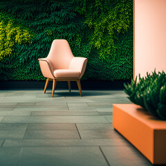 chair in the garden,generative AI