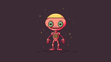 Alien Extraterrestrial Creature Pixel Art Character