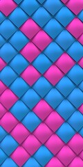 A vertical composition of colored volumetric panels in the form of scales. Background for smartphone. 3D rendering