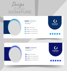 Email signature or email footer and personal social media facebook cover design