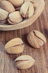 Pistachio nuts as source vitamins and minerals. Healthy eating
