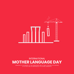Happy International Mother Language Day creative ads. 21 February Mother Language Day of Bangladesh.