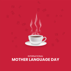 Happy International Mother Language Day creative ads. 21 February Mother Language Day of Bangladesh.