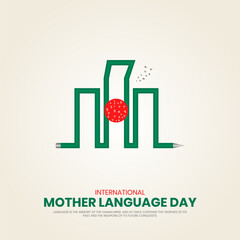 Happy International Mother Language Day creative ads. 21 February Mother Language Day of Bangladesh.