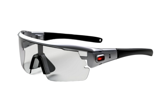 Enhanced Smart Glasses in Action on a Clear Surface or PNG Transparent Background.