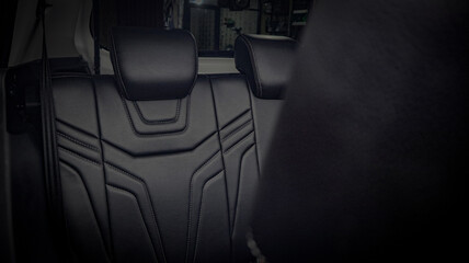 The rear seat uses a leather seat cover