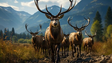 Elk Herd Valley Adjacent Jackson Wyoming, Desktop Wallpaper Backgrounds, Background HD For Designer