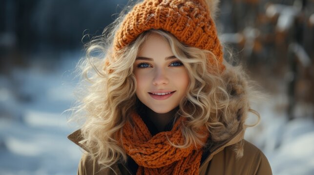 Enjoy Winter Outdoors Portrait Young Hipster, Desktop Wallpaper Backgrounds, Background HD For Designer