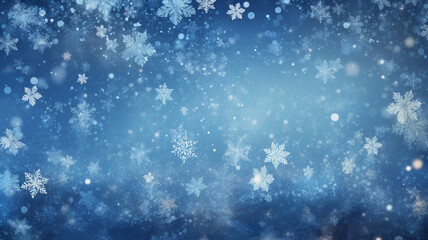 Fototapeta na wymiar Amazing Winter Background with Snowflakes Snowy Christmas Beauty