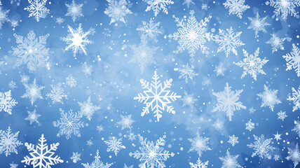 Amazing Winter Seamless Background with Snowflakes